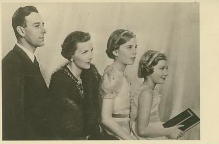 Lord and Lady Louis Mountbatten with daughters Patricia and Pamela